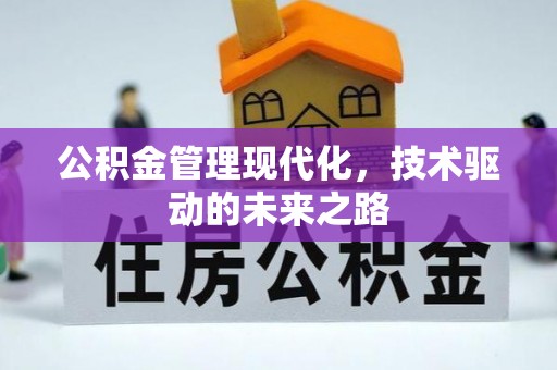 平镇公积金管理现代化，技术驱动的未来之路
